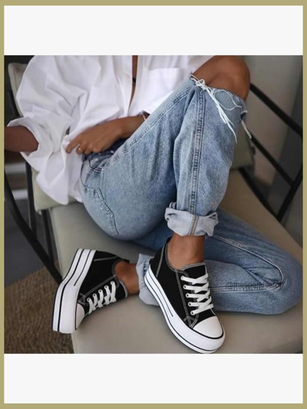 Canvas Platform Wedge Sneakers 3in Hidden Heel Height Boost Lace Up - Picture 3 of 7